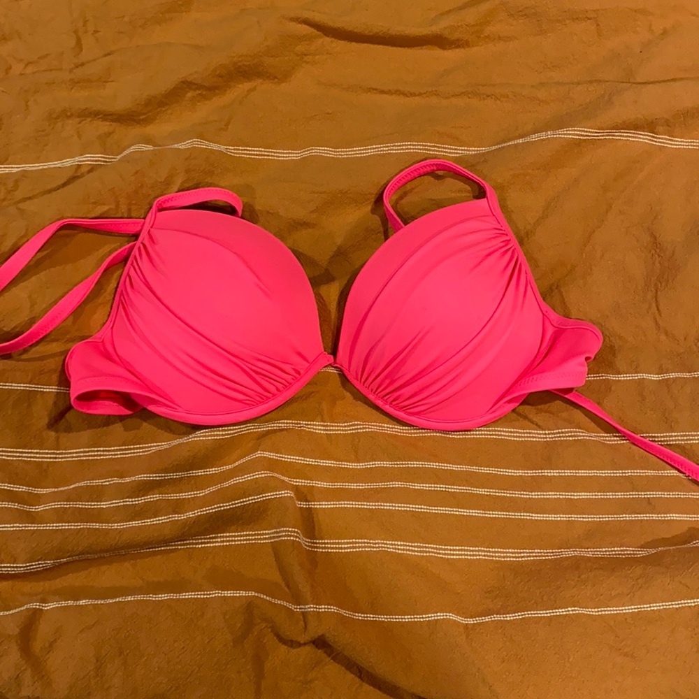 Hot pink push up bikini top